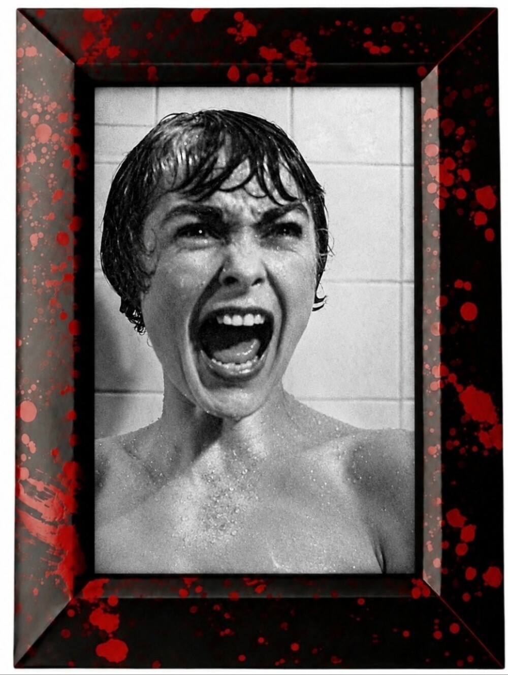 Alfred Hitchcock Psycho vintage Horror Retro Halloween Spooky Erie Framed Print